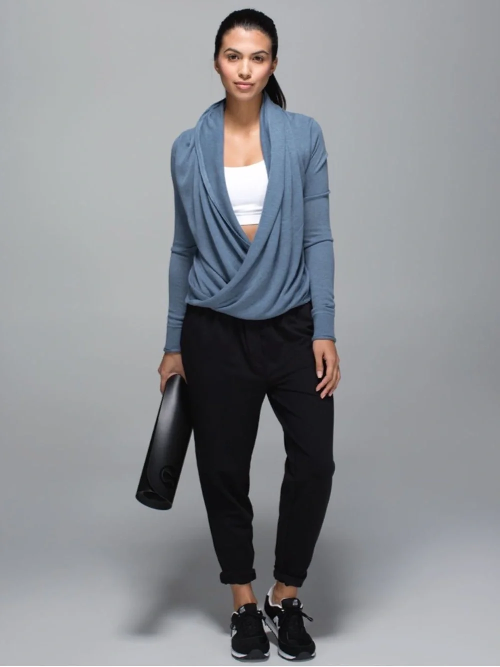 Lululemon iconic wrap 4 Heathered blue denim Cashmere blend